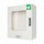 AED Wandschrank mit Alarm
weiß, verzinktes Blech, pulverbeschichtet, Sichtfenster, mit Magnetverschluss,
akustisches Alarmsignal 90 dB, Abmessung: 364 x 425 x 155 mm (BxHxT)